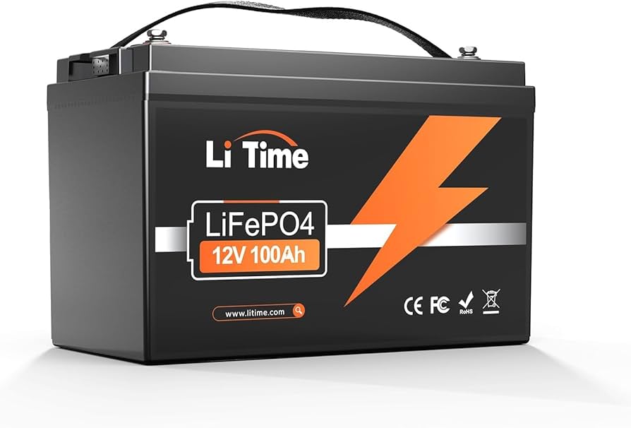 Amazon.com: LiTime 12V 100Ah Lithium LiFePO4 Battery, Built
